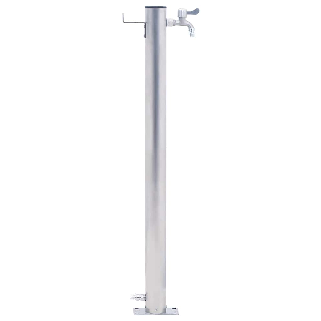 VidaXL Wassersäule rund 60 cm Edelstahl