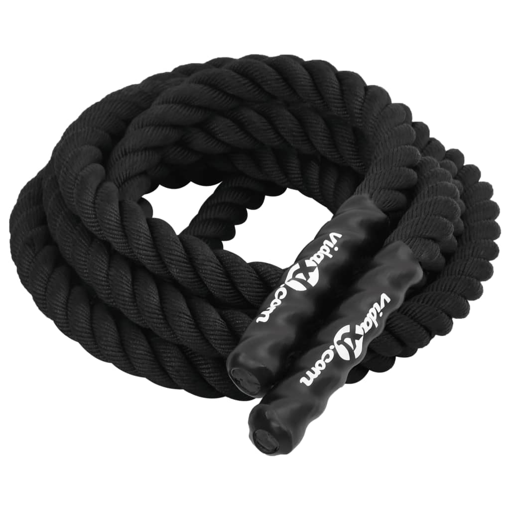 VidaXL Battle Rope 6 m 4,5 kg Polyester schwarz