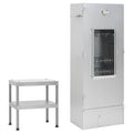 Vidaxl bbq-rookoven met tafel gegalvaniseerd staal