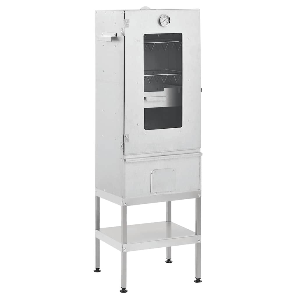Vidaxl bbq-rookoven met tafel gegalvaniseerd staal