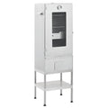 Vidaxl bbq-rookoven met tafel gegalvaniseerd staal