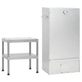 Vidaxl bbq-rookoven met tafel gegalvaniseerd staal