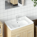 VIDAXL WASCHBECKEN RECHTECKIG 91,5 x 48 x 23 cm Keramik Weiß