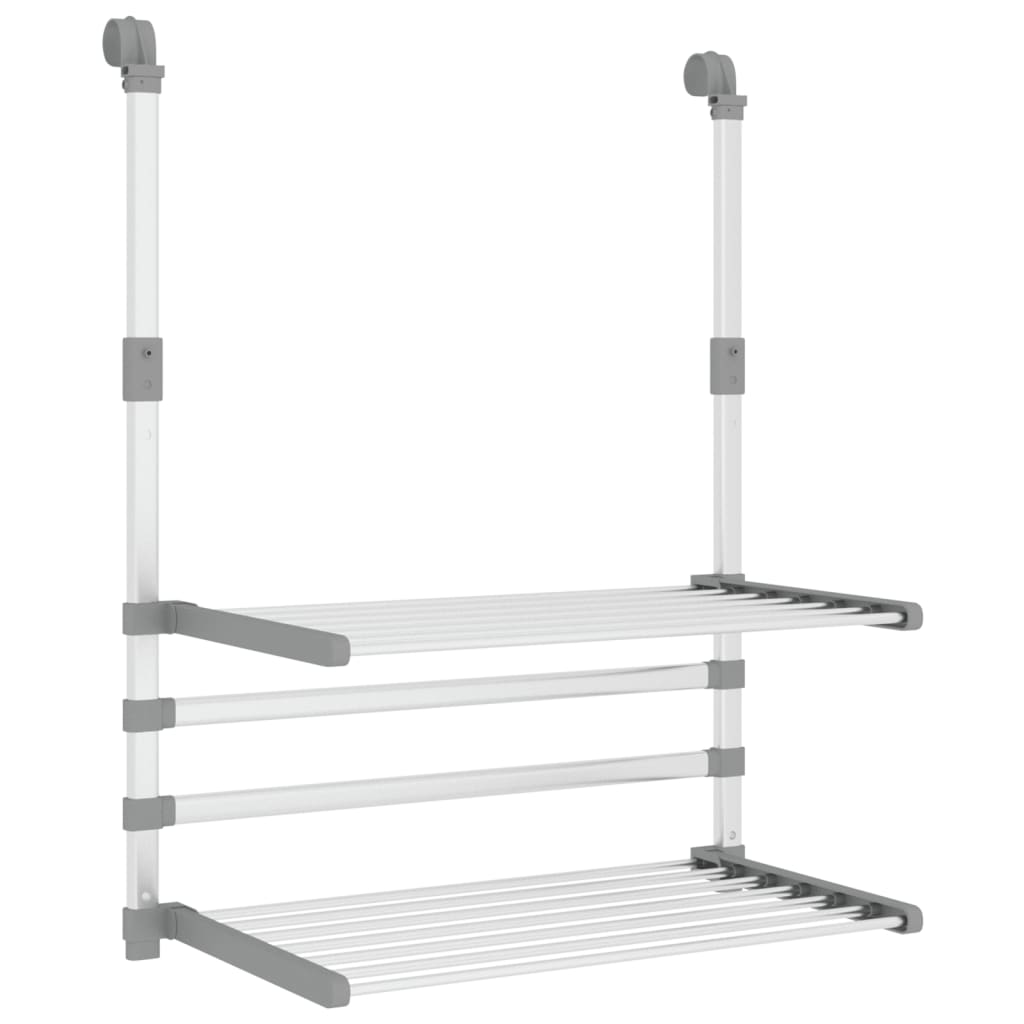 VidaXL Balkon-Wäscheständer 54x25x42 cm Aluminium