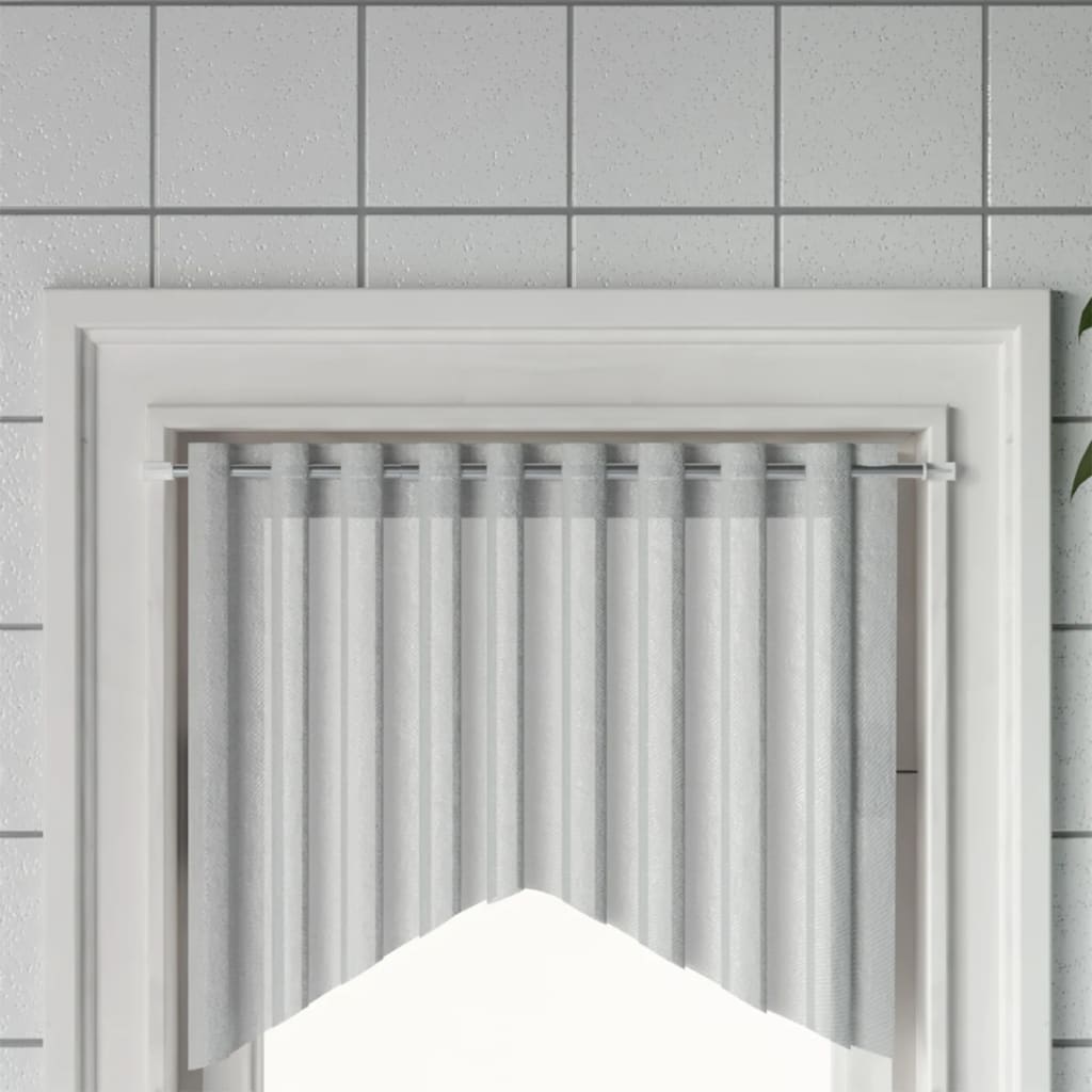 VidaXL Gardinenstangen, 2 Stück, 40–60 cm, Aluminium, weiß und silberfarben