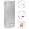 VIDAXL BBQ Rauchofen mit Holzchips 44,5 x 29 x 110 cm Stahl