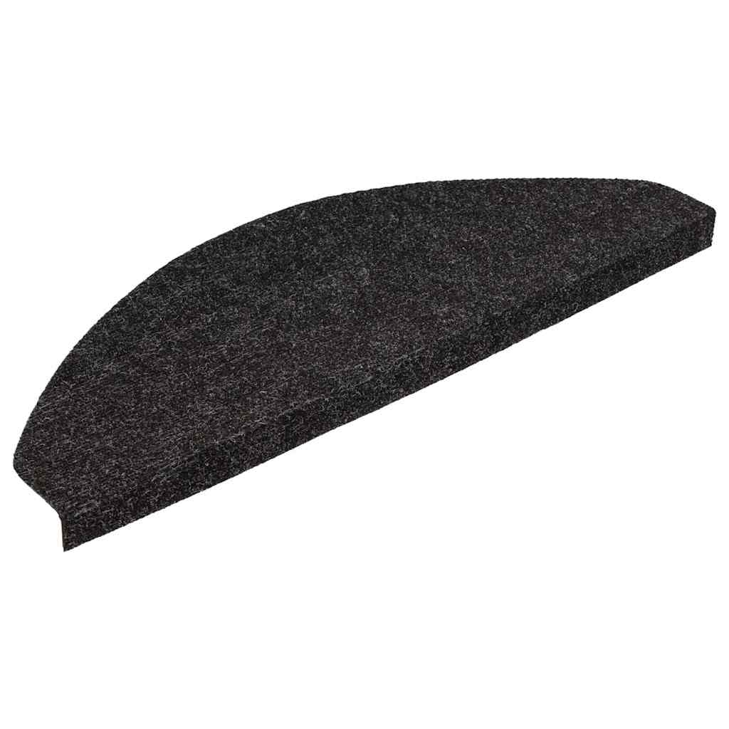 VidaXL Selbstklebende Treppenmatten, 10 Stück, 65 x 22,5 x 3,5 cm, anthrazitfarben