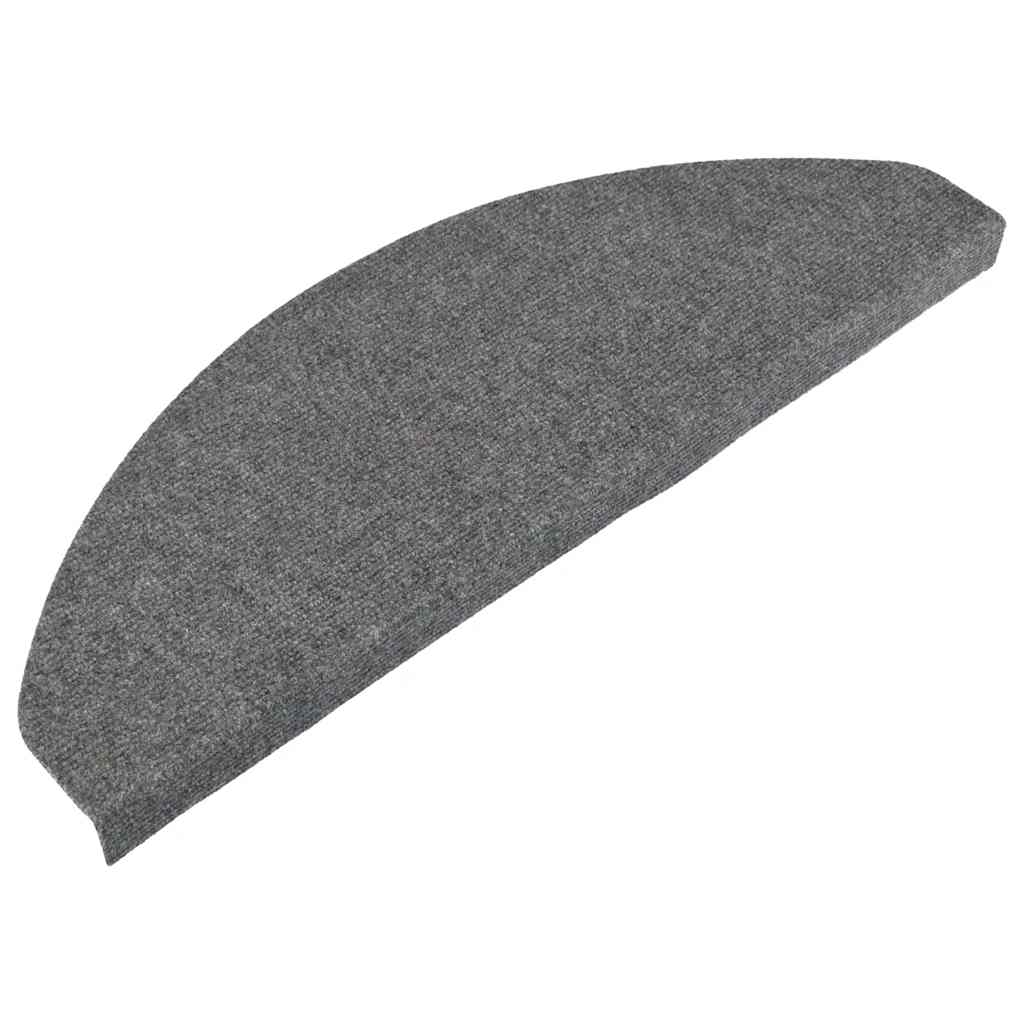 VidaXL Selbstklebende Treppenmatten, 10 Stück, 65 x 22,5 x 3,5 cm, Grau