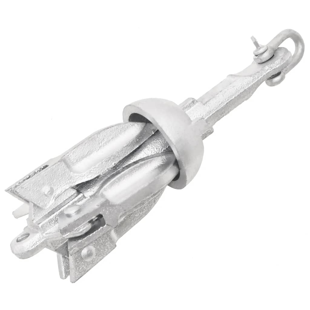 VidaXL Anker, faltbar, 0,7 kg, feuerverzinktes Gusseisen, silber