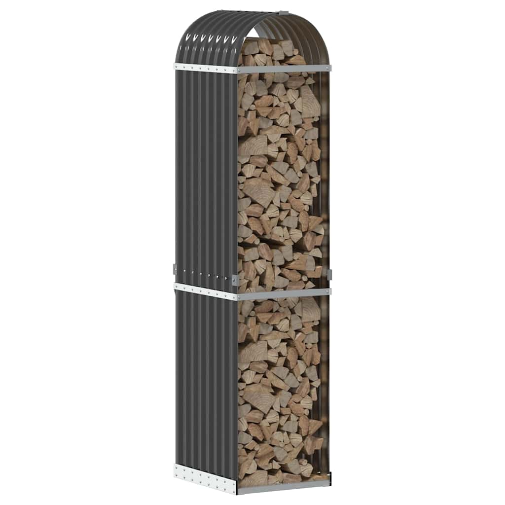 Vidaxx Brennholzlager 40x45x170 cm verzinkter Stahl -Anthrazit