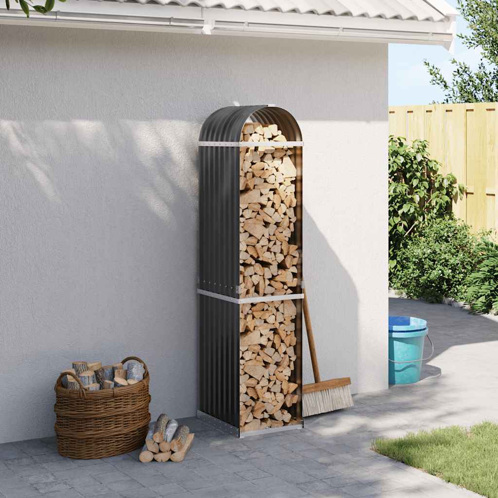 Vidaxx Brennholzlager 40x45x170 cm verzinkter Stahl -Anthrazit