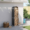 Vidaxx Brennholzlager 40x45x170 cm verzinkter Stahl -Anthrazit