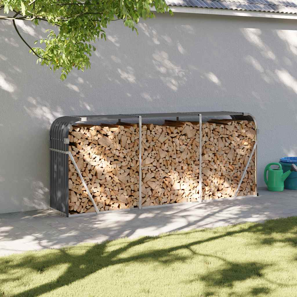 Vidaxx Brennholz Aufbewahrung 234x45x100 cm verzinkter Stahl -Anthrazit