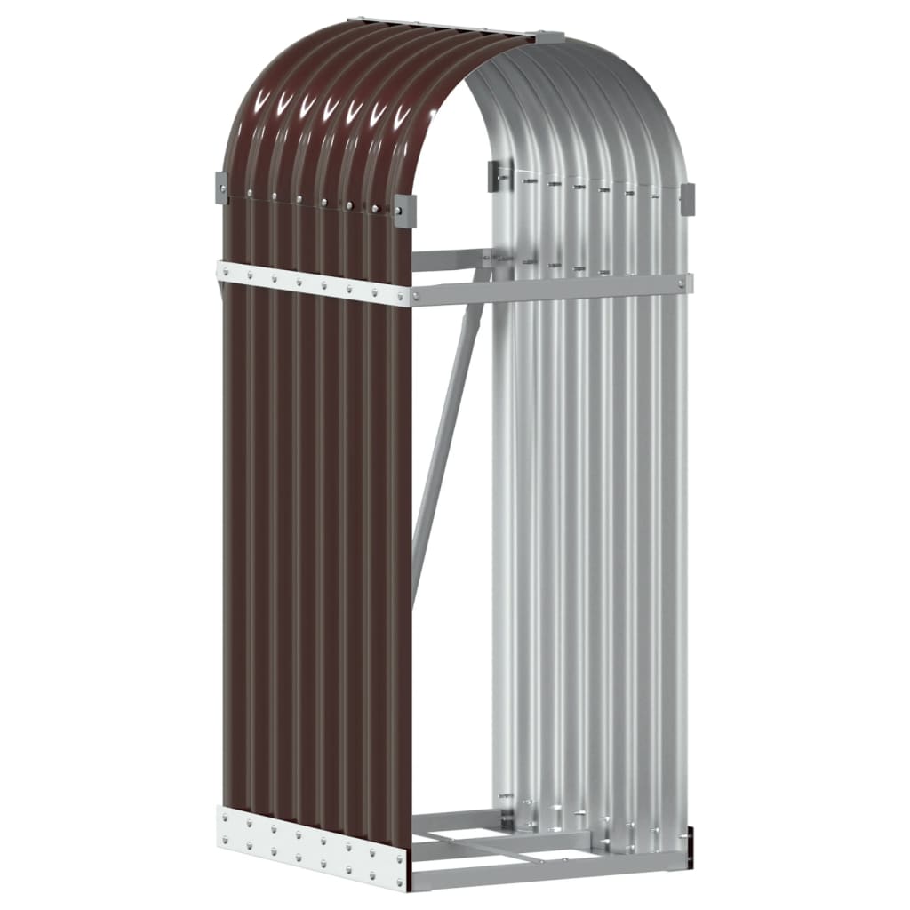 Vidaxx Brennholz Aufbewahrung 40x45x100 cm verzinkt Stahlbraun