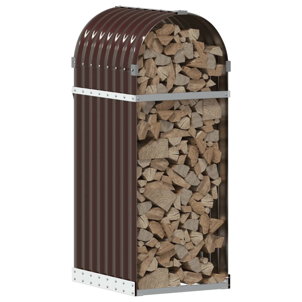 Vidaxx Brennholz Aufbewahrung 40x45x100 cm verzinkt Stahlbraun