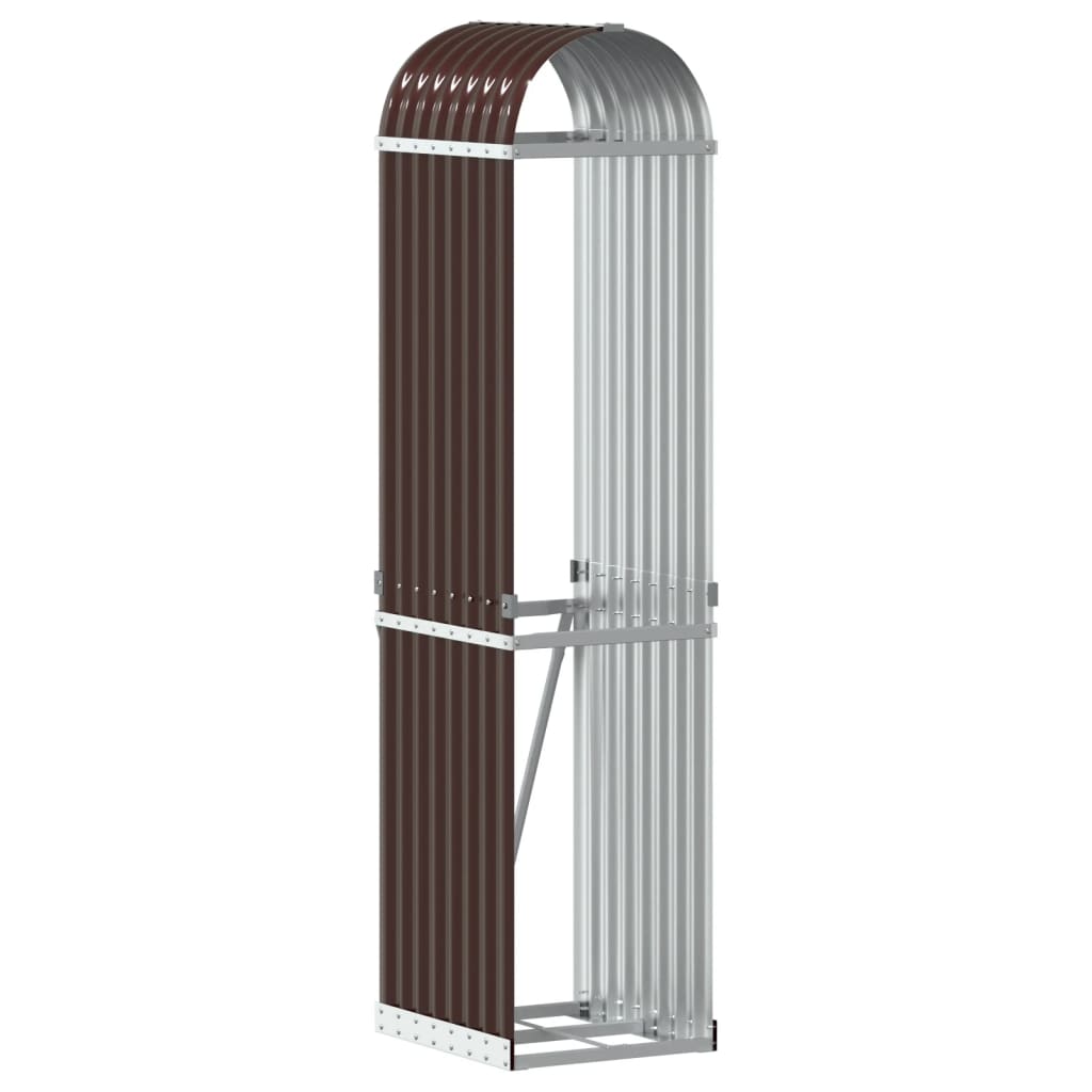 Vidaxx Brennholz Aufbewahrung 40x45x170 cm verzinkt Stahlbraun
