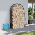 Vidaxx Brennholz Speicher 120x45x210 cm verzinkt Stahlbraun
