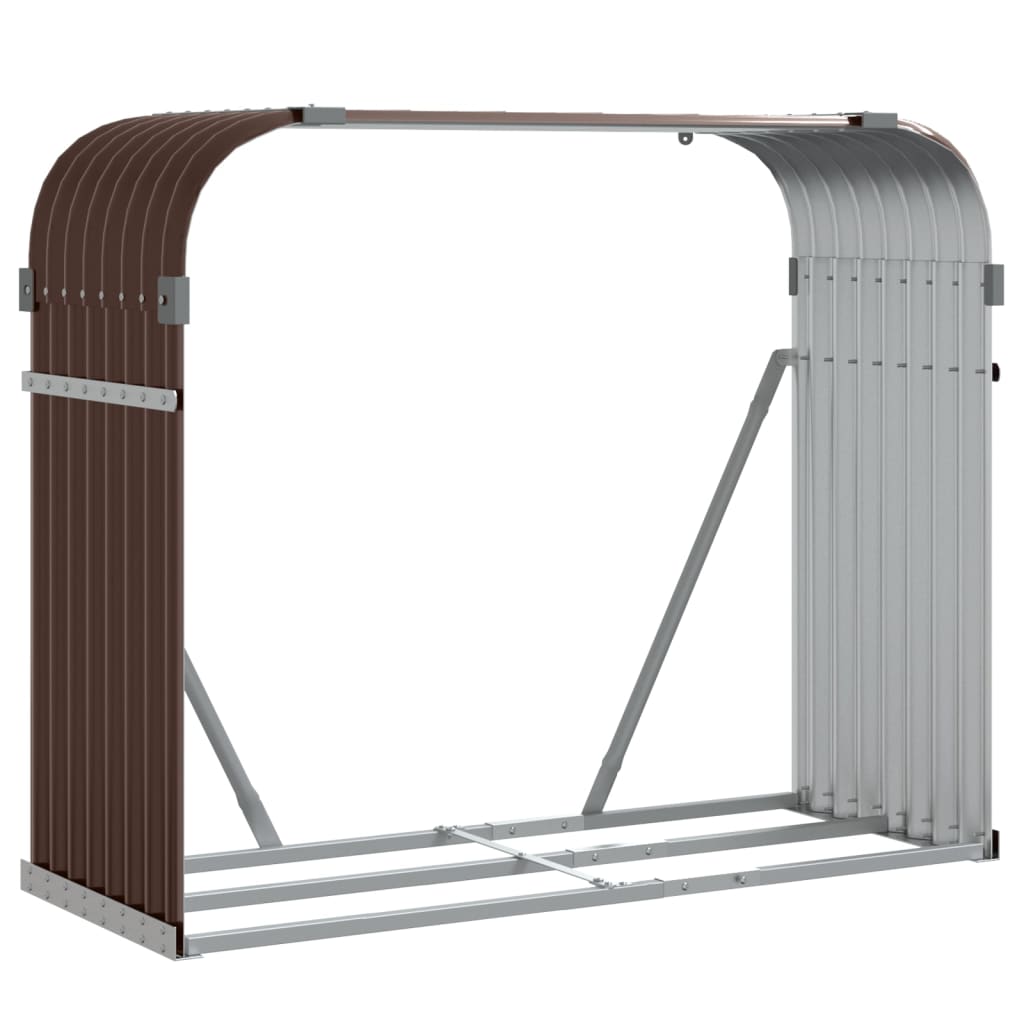 Vidaxx Brennholz Speicher 120x45x100 cm verzinkt Stahlbraun