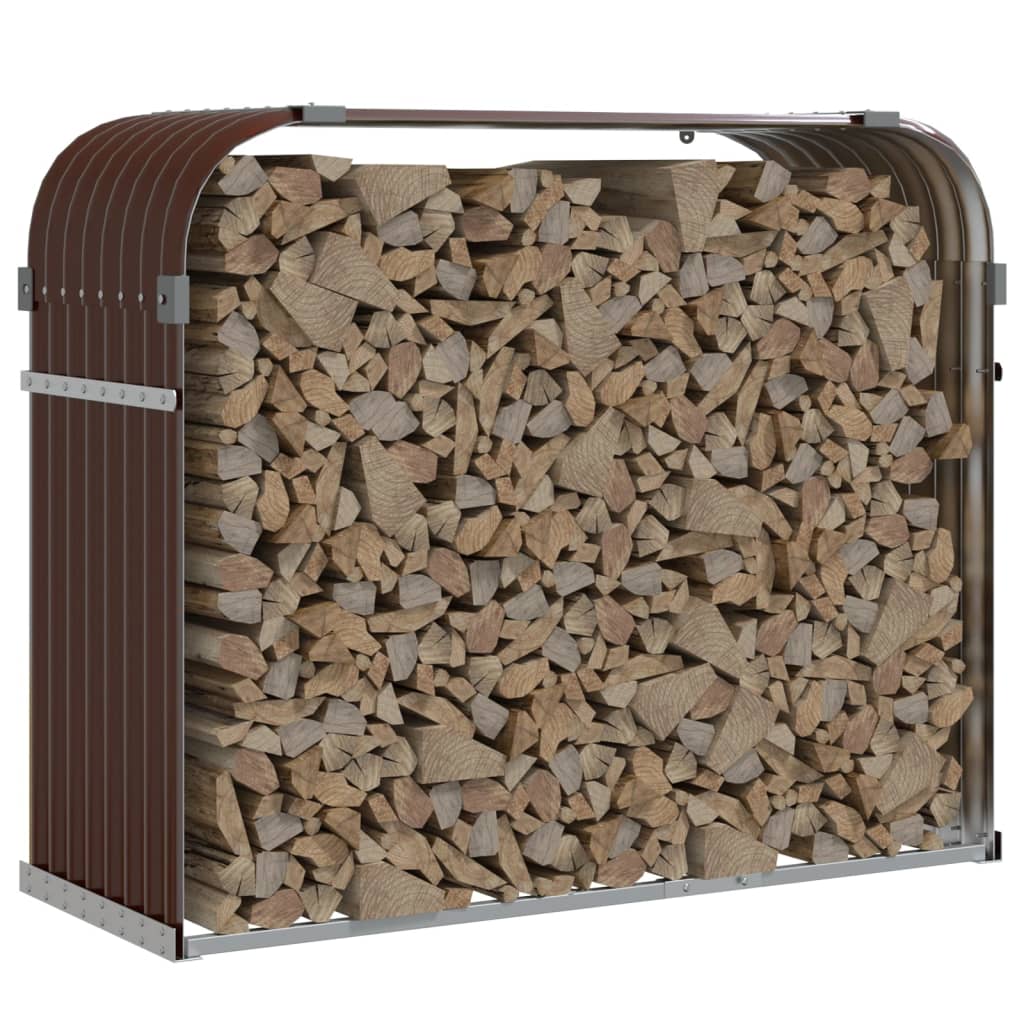Vidaxx Brennholz Speicher 120x45x100 cm verzinkt Stahlbraun