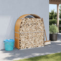 Vidaxx Brennholz Speicher 120x45x140 cm verzinkt Stahlhellbraun