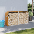 Vidaxx Brennholz Aufbewahrung 180x45x100 cm verzinkt Stahlhellbraun
