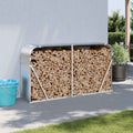 Vidaxx Brennholzlager 180x45x100 cm verzinkter Stahl Silberfarbe