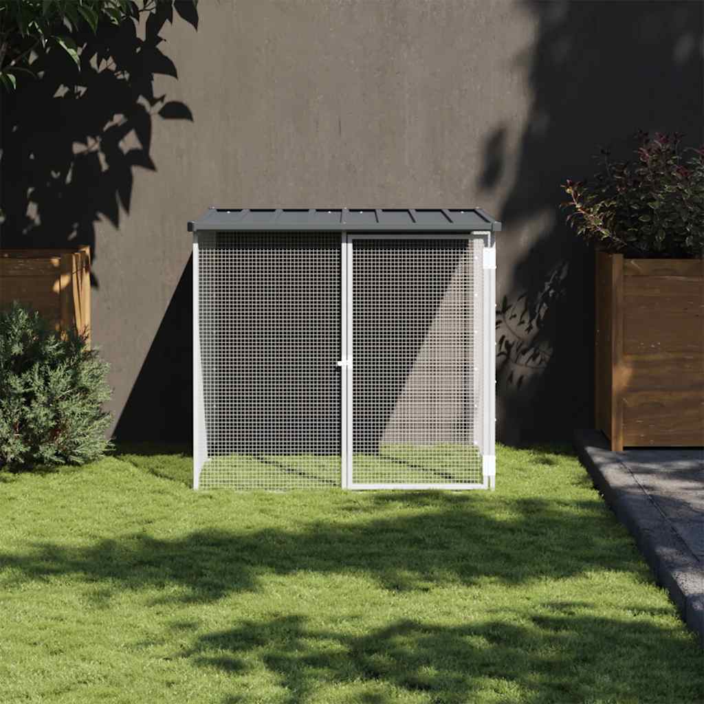 VIDAXL -Hühnchen -Box mit Dach 103x98x90 cm verzinkter Stahl -Anthrazit