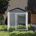 Vidaxl hondenhok met dak 117x201x123 cm gegalvaniseerd staal antraciet