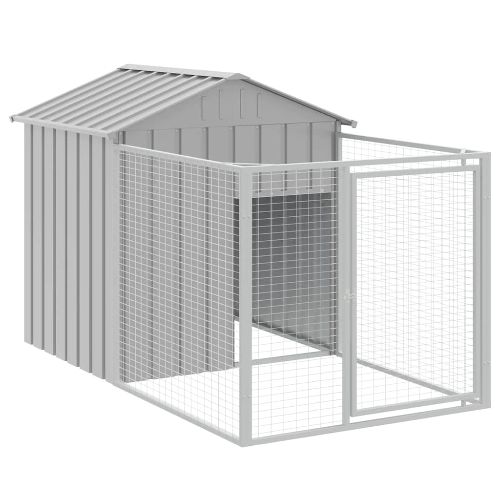 VIDAXL Hundehütte mit Dach 117x201x123 cm, verzinkter Stahl