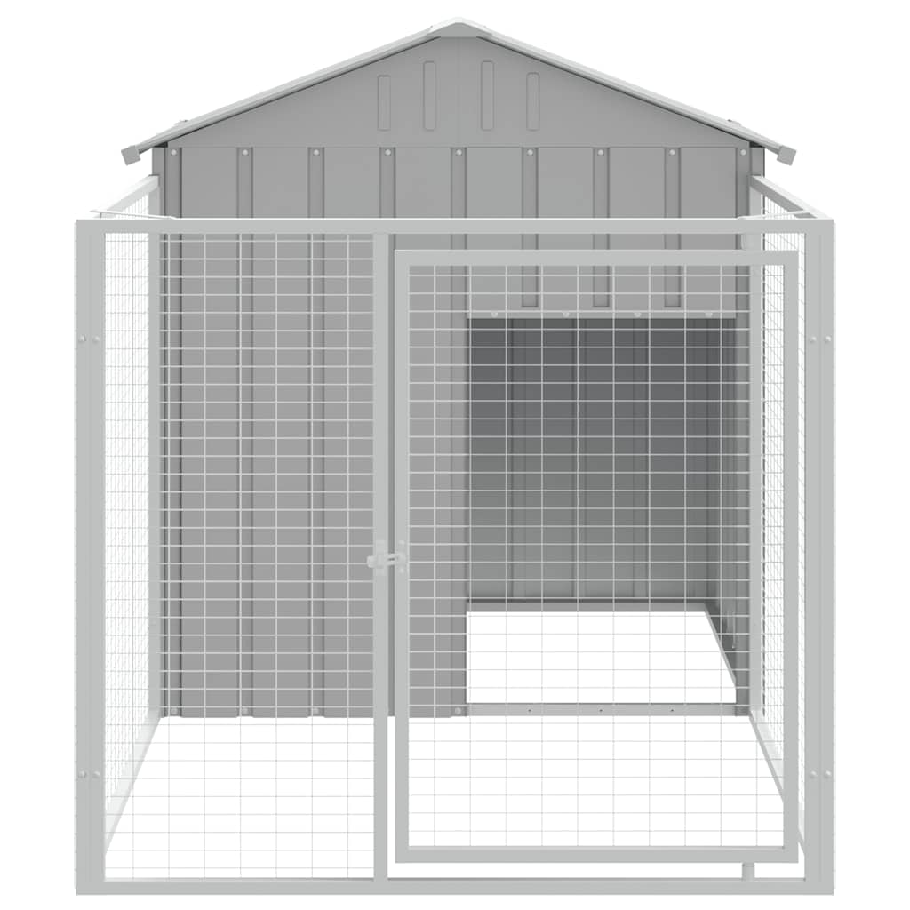 VIDAXL Hundehütte mit Dach 117x201x123 cm, verzinkter Stahl