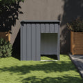 Vidaxl -Hundedach mit Dach 110x103x109 cm galvanisierter Stahl -Anthrazit