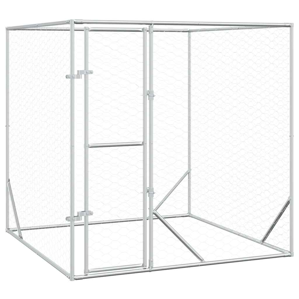 Vidaxl - Hundezwinger für außen 2x2x2 m verzinkter Stahl Silber