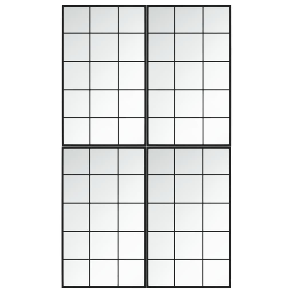 Vidaxl wandspiegels 4 st 100x60 cm metaal zwart