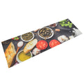 VidaXL Waschbare Küchenmatte mit Wein- und Dinner-Motiv, 60 x 180 cm, Samt
