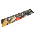 VidaXL Waschbare Küchenmatte mit Wein- und Dinner-Motiv, 60 x 300 cm, Samt