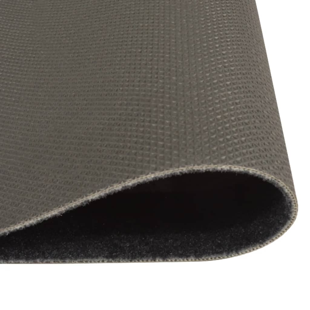 VidaXL Waschbare Küchenmatte mit Kaffeemuster, 60 x 180 cm, Samt, Schwarz