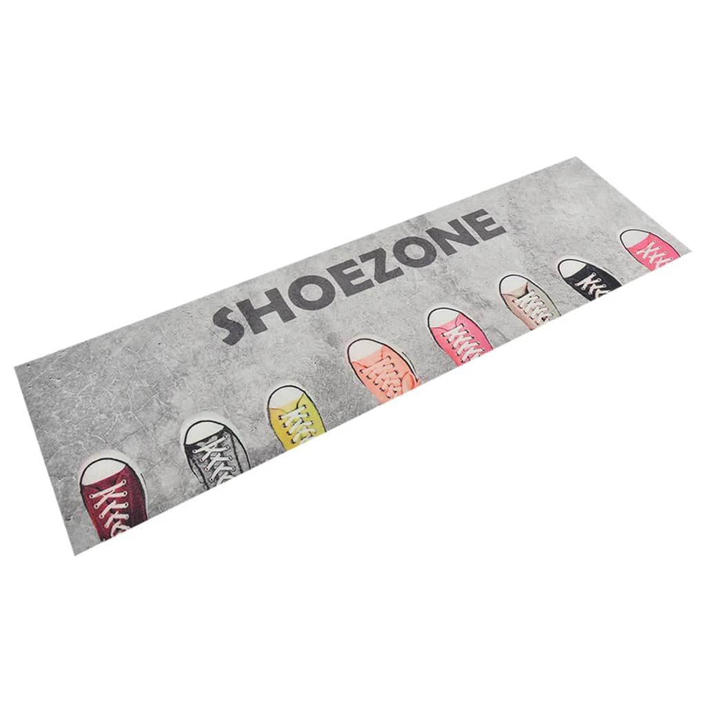 VidaXL Waschbare Küchenmatte Shoe Zone Print 45x150 cm Samt