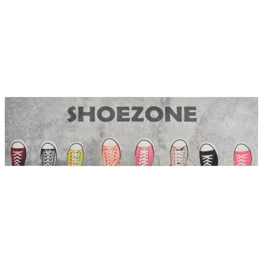 VidaXL Waschbare Küchenmatte Shoe Zone Print 45x150 cm Samt