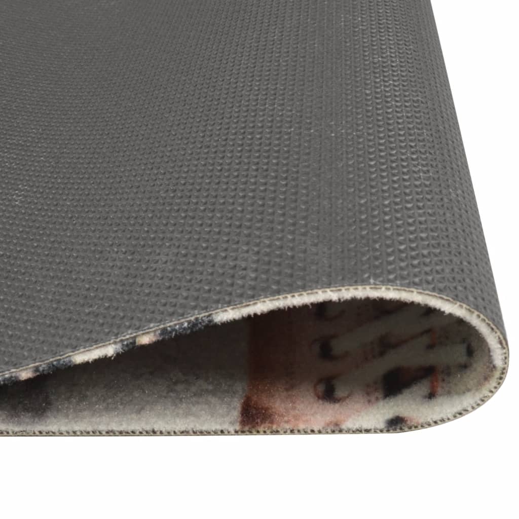 VidaXL Waschbare Küchenmatte Shoe Zone Print 45x150 cm Samt