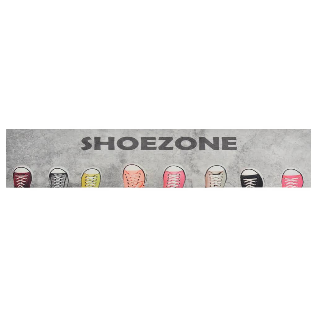 VidaXL Waschbare Küchenmatte Shoe Zone Print 60x300 cm Samt