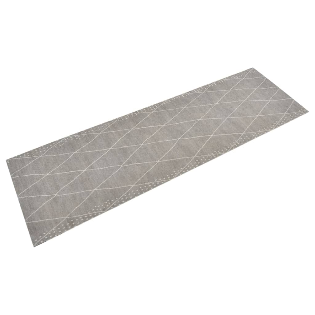 VidaXL Waschbare Küchenmatte, kariert, 60 x 180 cm, Samt