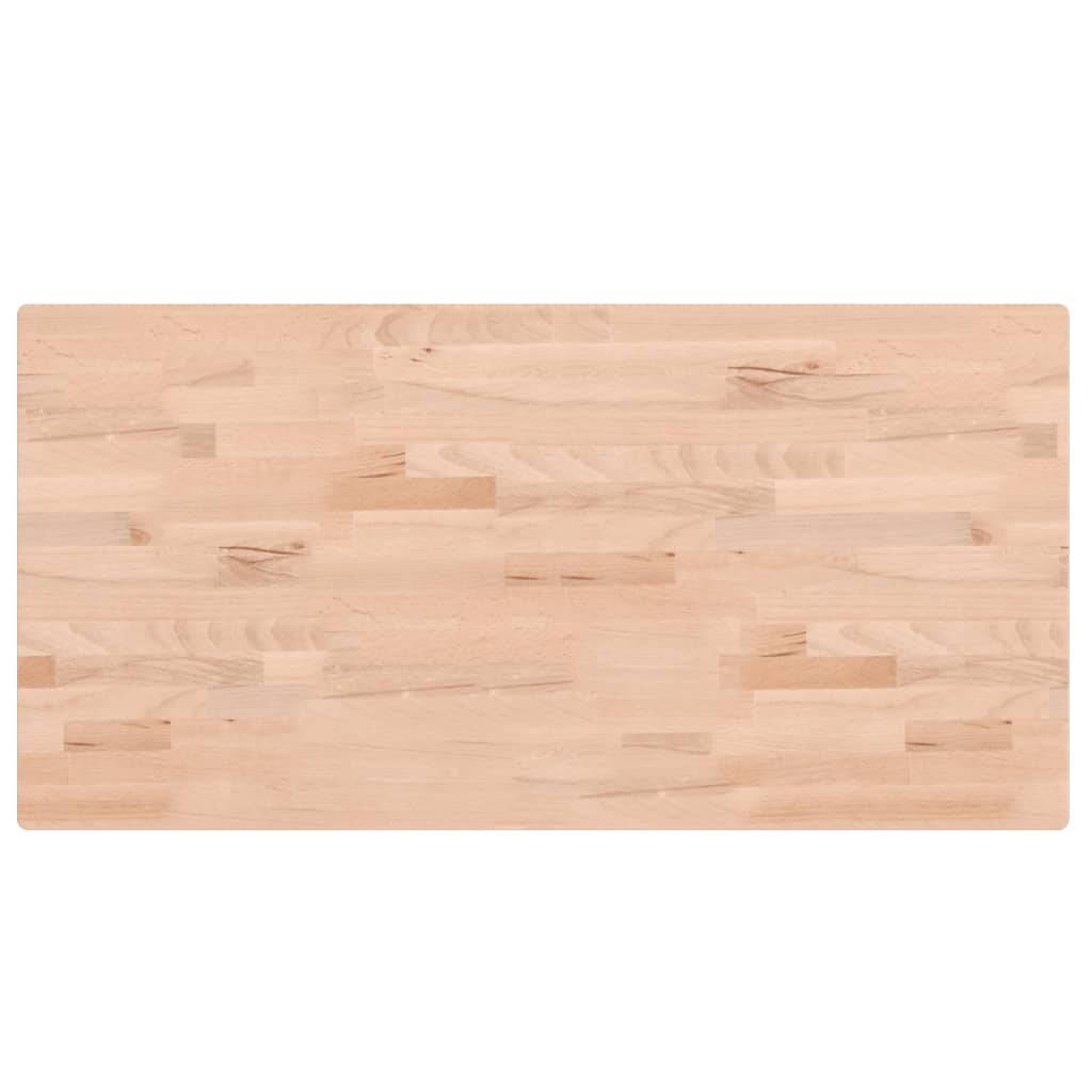 VIDAXL WASCHBECKENTISCH 100x50x2,5 cm Festes Buchenholz