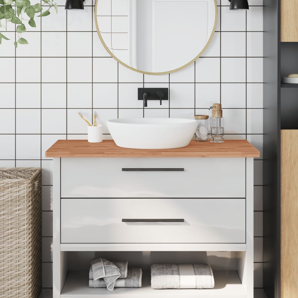 VIDAXL WASCHBECKEN-Blatt 100x60x2,5 cm Festes Buchenholz