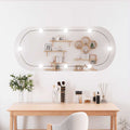 Vidaxl wandspiegel met led's ovaal 45x100 cm glas