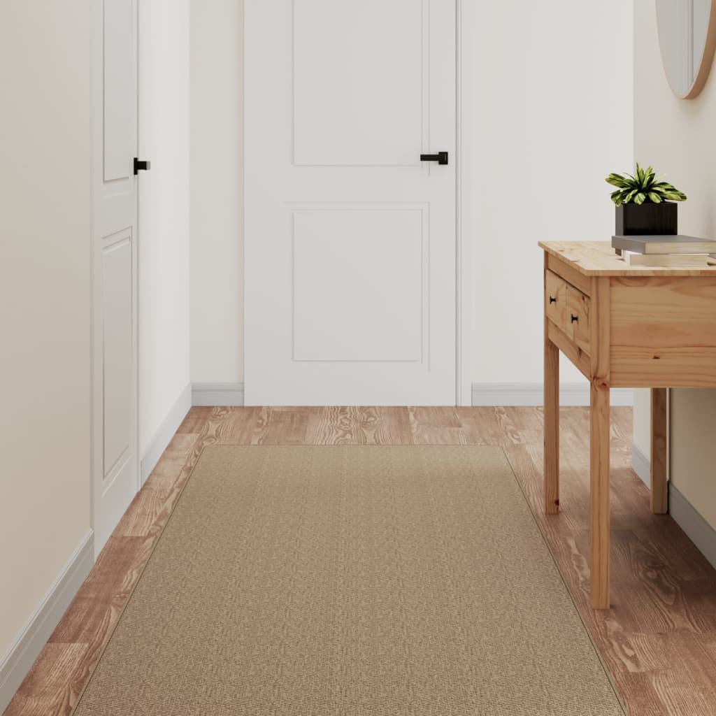 VidaXL Teppichläufer 80x300 cm Sisaloptik Sandfarbe