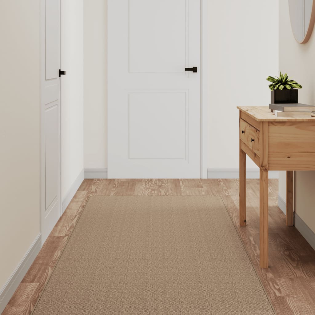 VidaXL Teppichläufer 80x400 cm Sisaloptik Sandfarbe