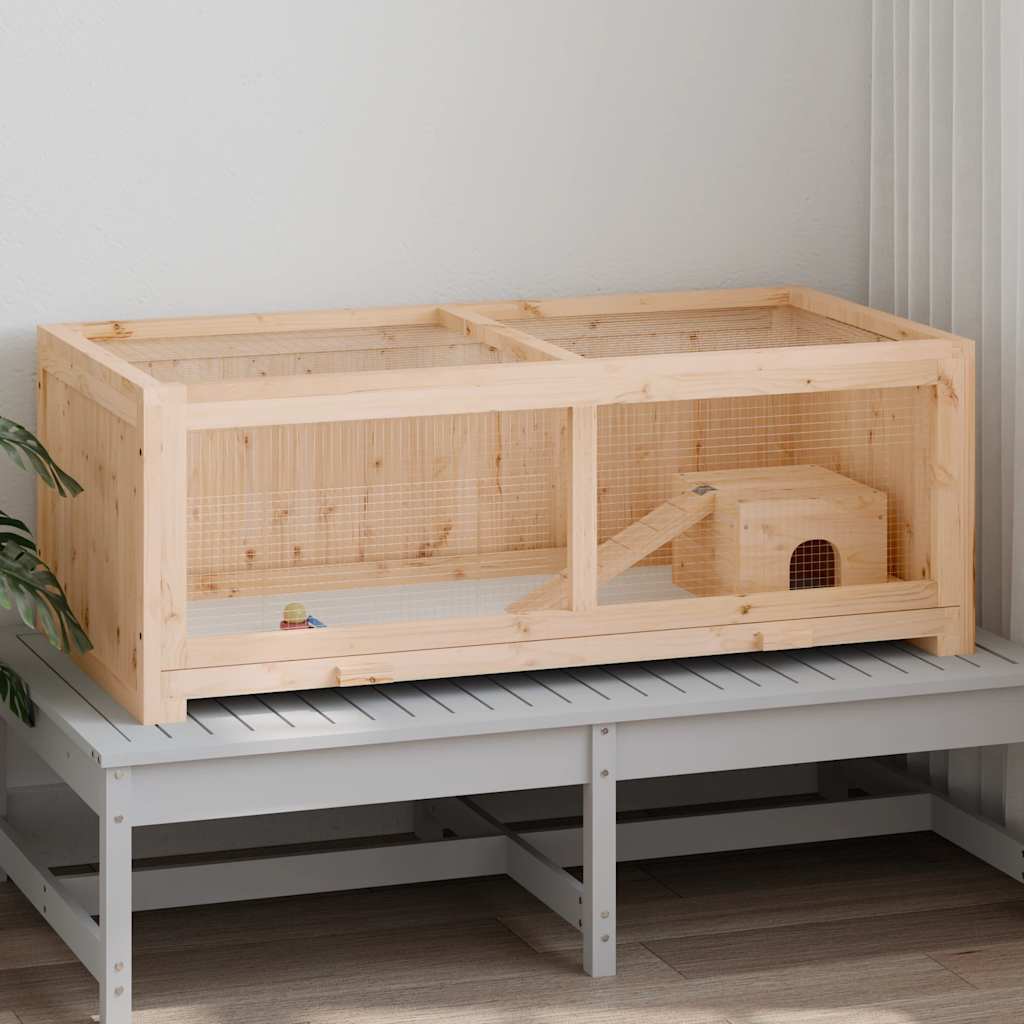 VidaXL Hamsterkäfig 104x52x38 cm Massives Kiefernholz