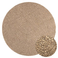 VidaXL Bodenteppich Zizur für drinnen und draußen, 120 cm, Jute-Optik