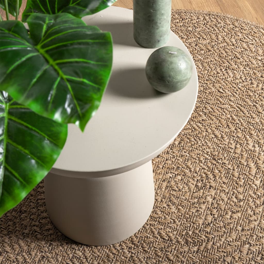 VidaXL Bodenteppich Zizur für drinnen und draußen, 120 cm, Jute-Optik