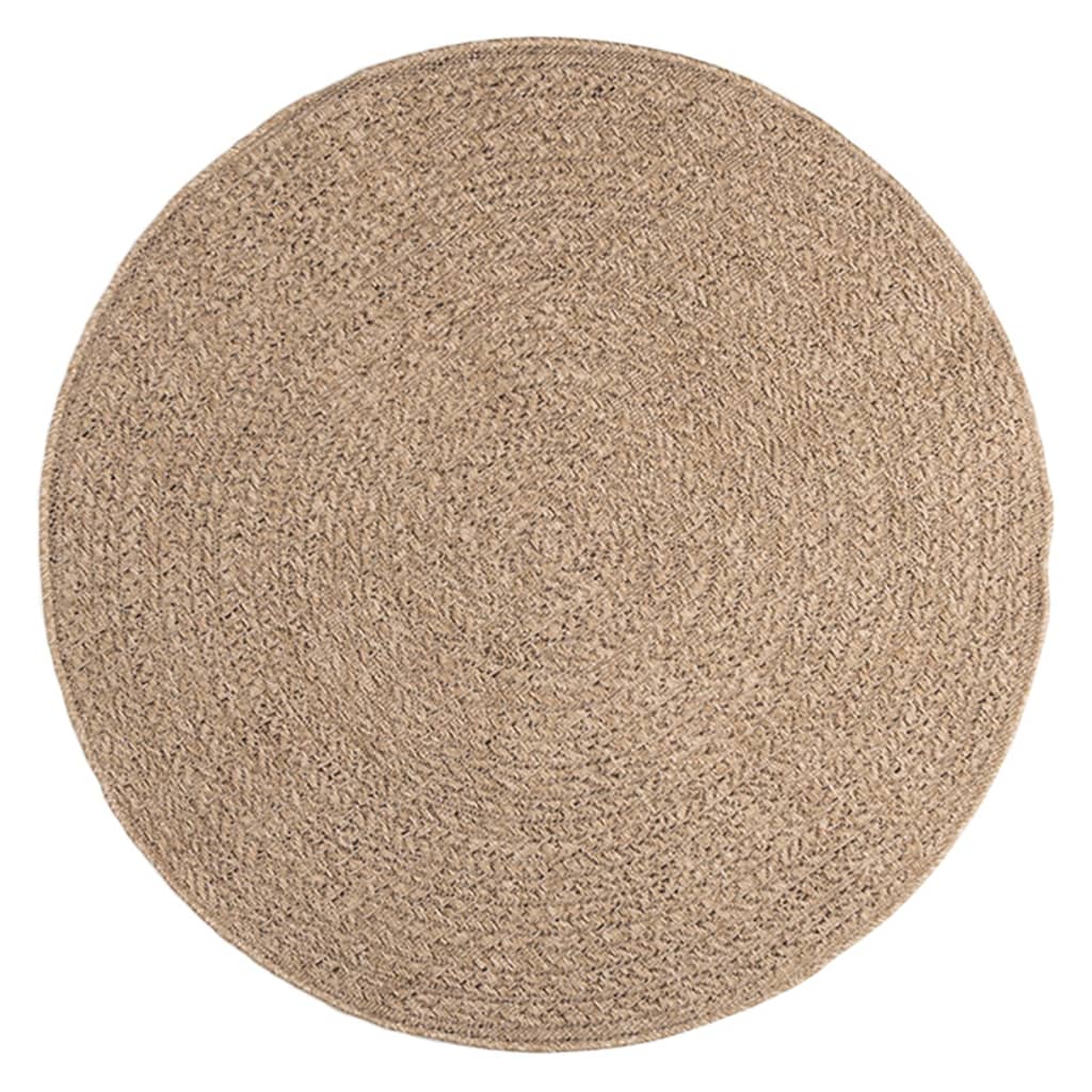 VidaXL Bodenteppich Zizur für drinnen und draußen, 120 cm, Jute-Optik